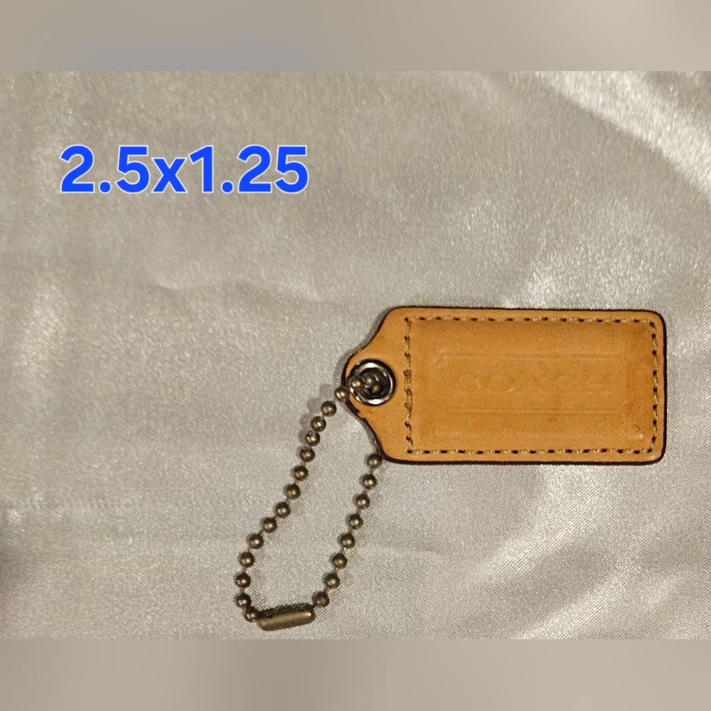 Coach Tan Leather Hangtag